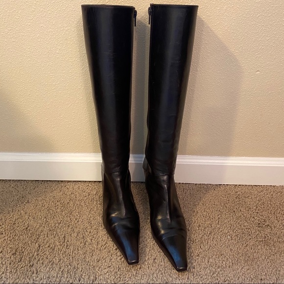 Stuart Weitzman Knee-High Leather Boots Size 7.5 - Picture 8 of 8
